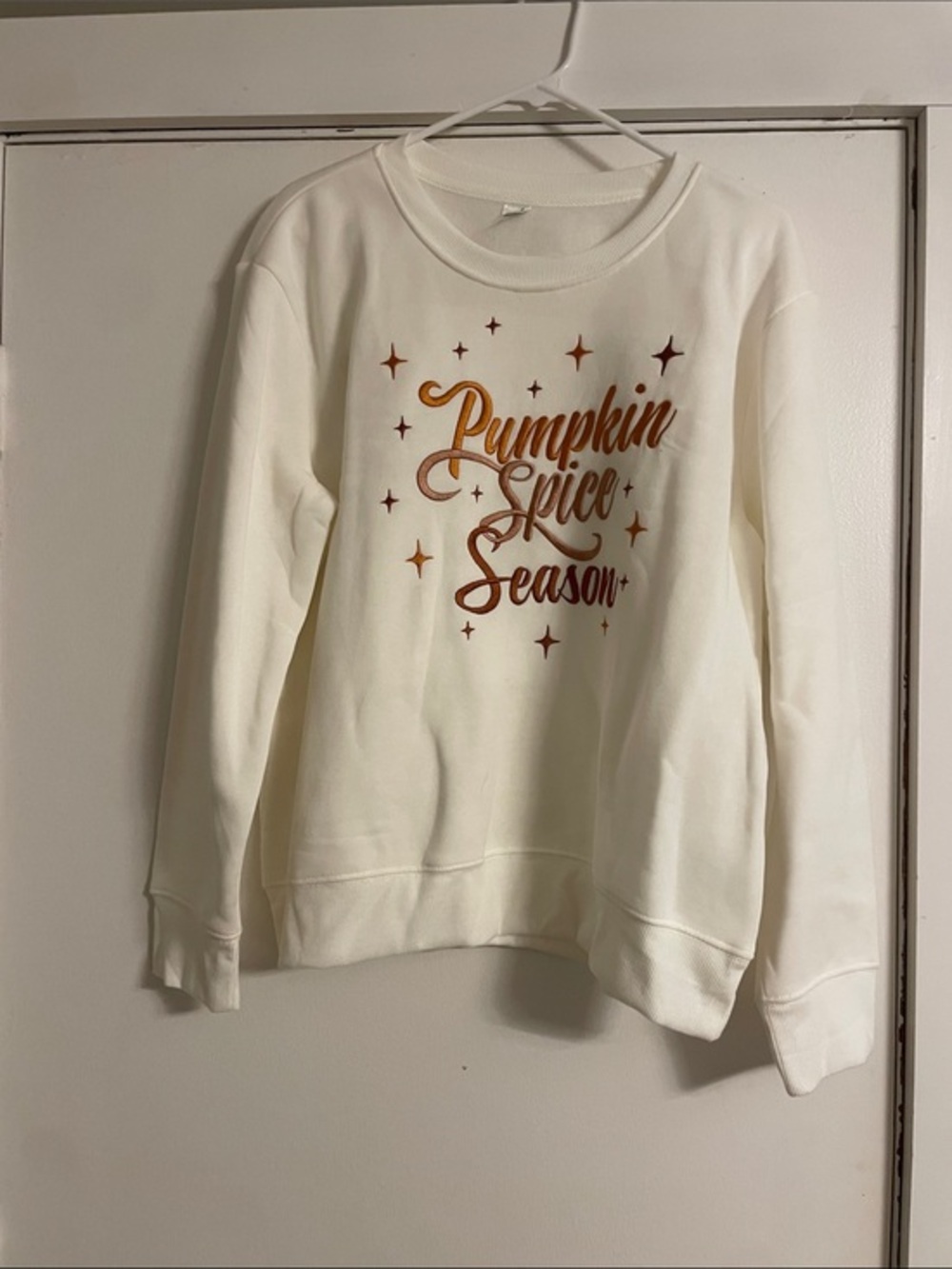 Pumpkin Spice Season Crewneck Sweatshirt - White